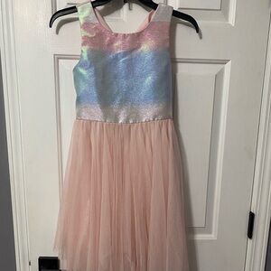 Iridescent and Pink Tulle Dress